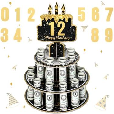 Imagem de Crafterlife Bolo de aniversário para presente de aniversário, suporte de dinheiro para dar ideias de presente em dinheiro, caixa de dinheiro surpresa para decorações de festa de 14, 6, 7, 8, 9, 10, 11