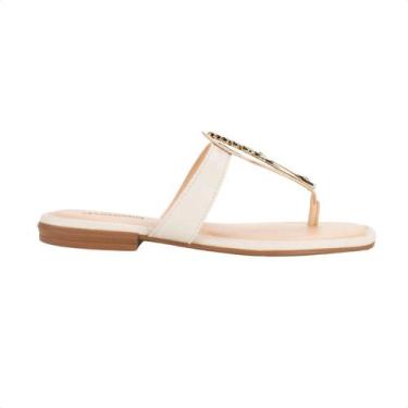 Imagem de Tamanco Feminino Rasteiro Mississipi Bege, Gelo, 36