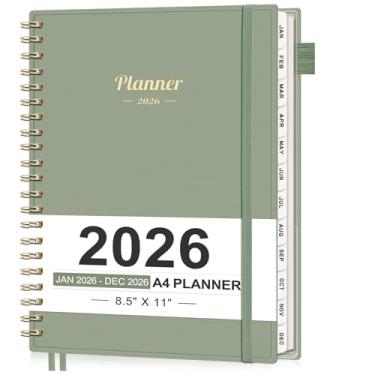 Imagem de AHGXG Agenda 2026, agenda semanal e mensal, tamanho grande 21,6 cm x 28 cm, calendário 2026, janeiro de 2026 - dezembro de 2026, encadernação em espiral, bolso interno, perfeita para material escolar