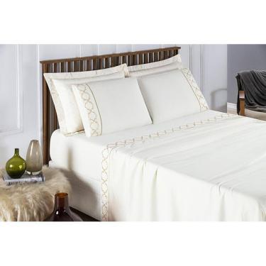 Imagem de Conjunto Cama Queen Size Madri 300 Fios PALHA - JM Enxovais