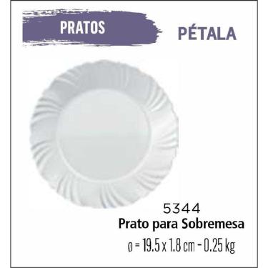 Imagem de Jogo De Prato Pétala 06 Pratos Sobremesa - Lanche -19Cm Br