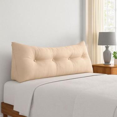 Imagem de Almofada Cabeceira Passion Cama Solteiro 90cm Suede - Élpis Móveis - É