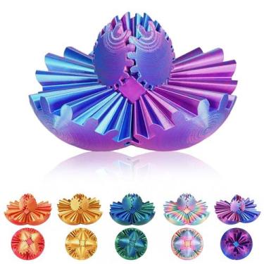 Imagem de Fidget Toy Gear Ball Mydhall 8,4 cm impresso em 3D em roxo claro