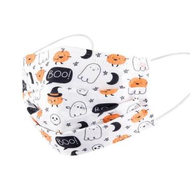 Imagem de Máscara facial de três camadas de proteção descartável para adultos co