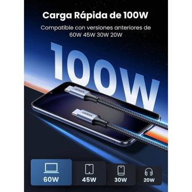 Imagem de Cabo Usb Type C Ugreen Pd 100W 5A Carregamento Rápido   2M  