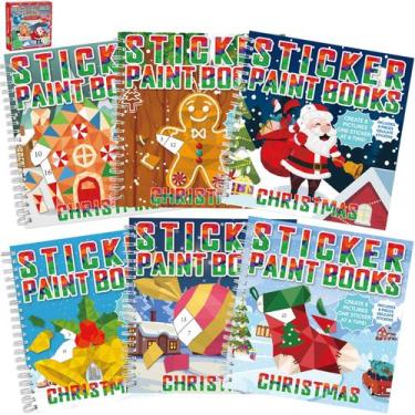 Imagem de Livros de pintura de Natal por adesivos para crianças de 4 a 8 anos (6