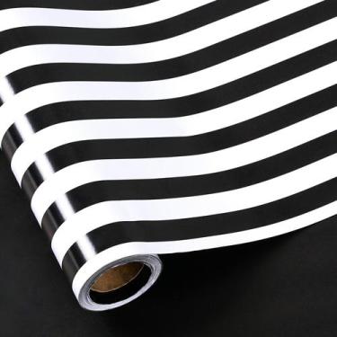 Imagem de Rolo de papel de embrulho RUSPEPA reversível preto branco 30cm x 10m