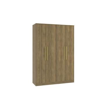 Imagem de Guarda-roupa 4 Portas 2 Gavetas Kappesberg Adapt Nogueira