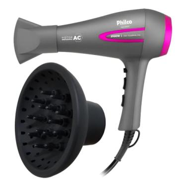 Imagem de Secador de Cabelo Philco Profissional Íon Tourmaline 2100W PSA3300 com Difusor de Cachos - 220V