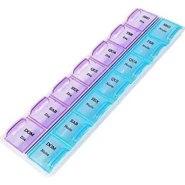 Imagem de Porta Comprimido Semanal 14 Compartimentos - Manhã e Noite - Alux Pró 