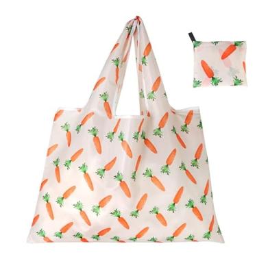 Imagem de Sacola de compras de mercearia reutilizável, bolsa de mão lavável dobrável, capacidade de peso de 15 kg