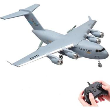 Imagem de Controle remoto RC Airplane C17 de 2 canais para crianças com giroscóp
