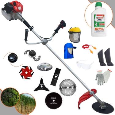 Imagem de Roçadeira Cg430p Anmax + 6 Facas + Escova + Epi + Óleo Stihl