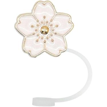 Imagem de Capa de canudo para copo Stanley, botões de pérola de silicone, tampas de canudo à prova de poeira, tampas de palha de silicone para copo Stanley, capas e tampas reutilizáveis para canudos de 8 a 10