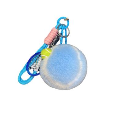 Imagem de Chaveiro, chaveiro, raquete de tênis, pelúcia, fofa, azul