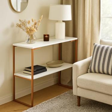 Imagem de Aparador Buffet Industrial Cantinho do Café–2 Prateleiras em MDF(COBRE - BRANCO WHITE)