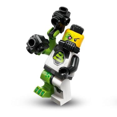 Imagem de BRICK Flip Blacktron II Mutant, Lego Mini Figures Series 26 Space (Series 26 Space), Single Collectible Figure, Complete Set with Stand and Accessories, CMF (col26-12)