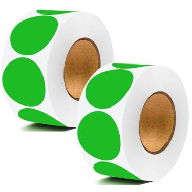 Imagem de Adesivos de ponto de 2,5 cm círculo preto, etiquetas de codificação redondas, cor verde em branco, pontos pegajosos, venda de quintal, adesivos simples para escritório, loja, casa, sala de aula, 1000