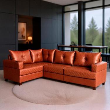 Imagem de Sofá 4 Lugares 1,77x2,57m Canto Essenza Gold Bom Pastor, Terra Cota Ve