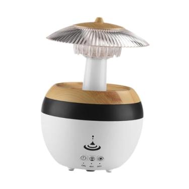 Imagem de Generic Umidificador Raindrop com difusor de óleos essenciais e aromas, com luz, ideal para spas e berçários.
