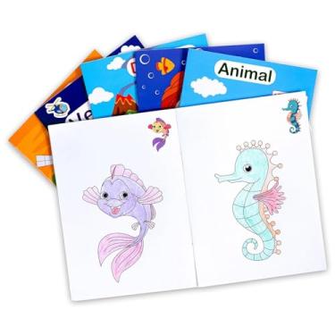 Imagem de Livros para colorir em massa, livros para colorir para crianças de 4 a 8 anos - Livros para colorir de férias de 6 peças,Livro de atividades de Natal dos desenhos animados, livros para colorir para in