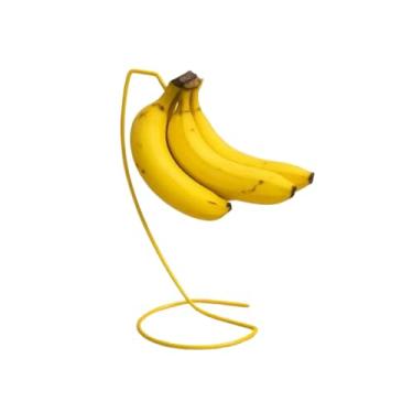 Imagem de Expositor Suporte de Mesa para Bananas – Fruteira com Gancho em Aço para Cacho de Bananas(Amarelo - 1 Gancho)