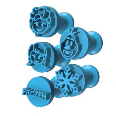 Imagem de Kit Carimbo Marcador Brigadeiros FROZEN OLAF ELSA ANNA Molde Festa Con