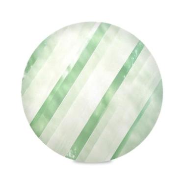 Imagem de Wassud Jogo americano com textura verde claro tapetes redondos para cozinha e jantar tapetes laváveis resistentes ao calor decoração de mesa 39 cm