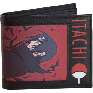 Imagem de Concept One Carteira dobrável Naruto Itachi Uchiha com zíper, compacta, dobrável, multi, Multicor, Carteira Naruto Itachi Uchiha com zíper, compacta dobrável