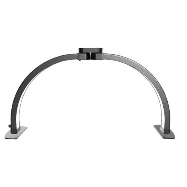 Imagem de Hyuduo Luz de Meia Lua para Mesa de Unhas, Luz de Unhas Dobrável Com Suporte para Telefone 308 LEDs 3 Modos de Cor, Lâmpada de Manicure Ajustável para Salão Doméstico de Técnicos de (Plugue dos EUA)