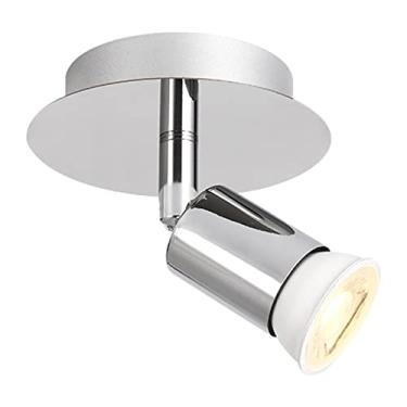 Imagem de Lâmpada de Spot Parede Direcional Ajustável para Interior Fixture Luz Teto com Soquete Base GU10 Ângulo Rotativo Liga Aço Inoxidável Cozinha Corredor Banheiro Casa Café