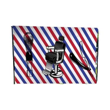 Imagem de Barbearia Retro Impresso Grande Bandeira, Arte, Ficção Científica, Qua