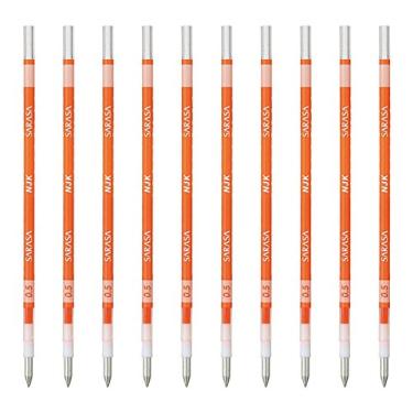 Imagem de Zebra BRNJK5ROR Refil de caneta esferográfica, Sarasa, NJK-0,5 chumbo, vermelho laranja, 10 canetas
