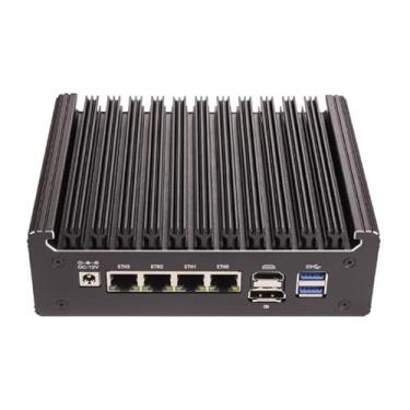 Imagem de HKUXZR Firewall Hardware Appliance Inter Processor N95 Mini PC, 4*i226-V 2.5GbE LAN, 4 Core e 4 Thread, DDR4 3200MH,2*USB2.0,2*USB3.0,1*M.2 (NVME),2*SATA3.0(SEM RAM SEM SSD)