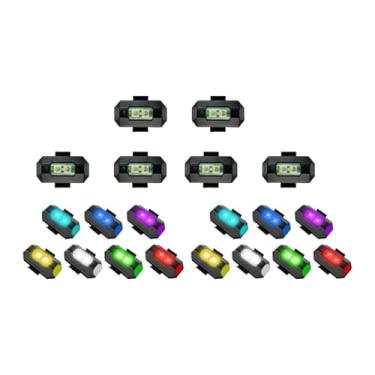 Imagem de Generic Lanterna LED estroboscópica recarregável via USB, à prova d'água, compacta, para emergências, com 7 cores, ideal para carros, veículos, aeronaves, 20 Unidades