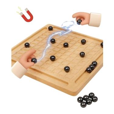 Imagem de Jogo de Tabuleiro Estratégico com Ímãs - Xadrez Magnético Educativo para Raciocínio Lógico - Diversão em Família, para Crianças e Adultos