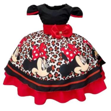 Imagem de Vestido De Festa Infantil Minnie Safari Oncinha - vestidocas, 8, Safar