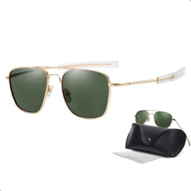 Imagem de Óculos de Sol Masculino Feminino Piloto Exercito Clássico + Estojo e Microfibra-Masculino