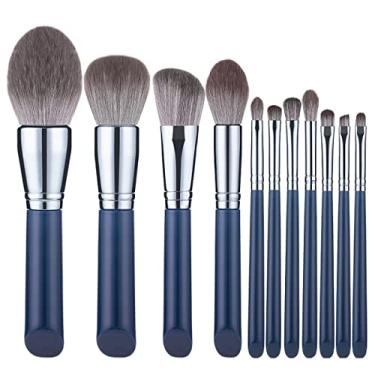 Imagem de Conjunto de pincéis de maquiagem Feiyxu, 11 peças, conjunto de pincéis de maquiagem sintéticos Kabuki, cosméticos, corretivos, pó, blush, sombras, conjuntos de pincéis, pincéis de delineador