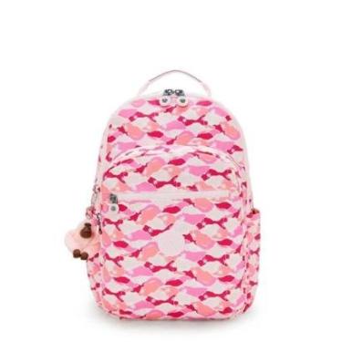 Imagem de Mochila Kipling Seoul Pink Palm-Feminino