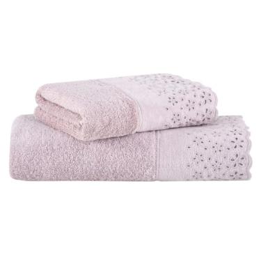 Imagem de Buddemeyer Jogo de Toalhas Crystal Banho Rosa 2 peças