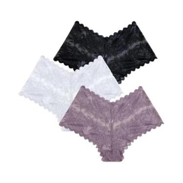 Imagem de Calcinhas plus Size Para Mulheres, Sexy, De Renda, Cintura Baixa, Sem 