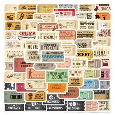 Imagem de Pacote de adesivos: ingresso de cinema vintage, 81 unidades, Retro Cin