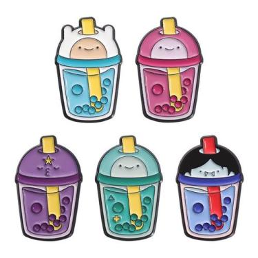 Imagem de Brooch Pins Cartoon Boba Drink Cup Enamel Bubble Tea Cup - yiweisai