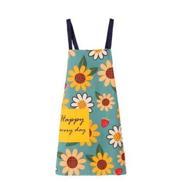 Imagem de Avental com estampa de girassol para adultos, cozinha colorida com bol