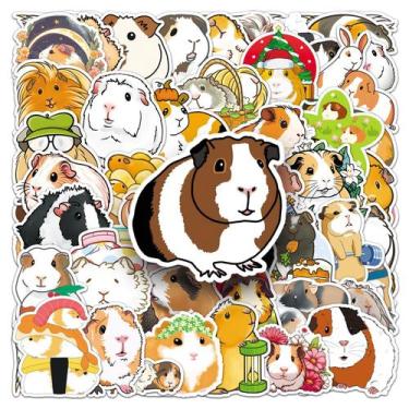 Imagem de Pacote de adesivos Guinea Pig Animal 51 unidades de vinil impermeável 