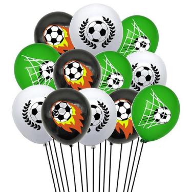 Imagem de Balões de látex, tema de futebol, 12 polegadas e 50 unidades para fãs 