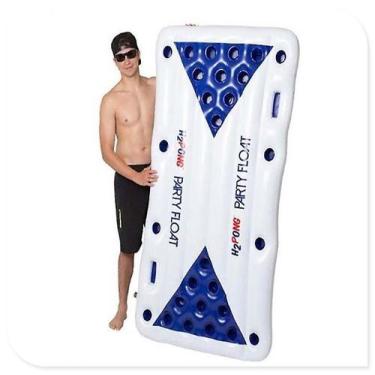 Imagem de Boia inflável Pool Lounge Beer Pong de 6 pés com porta-copos - Gloome 