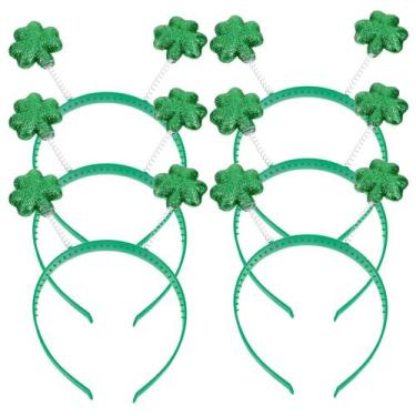 Imagem de Conjunto de bandanas Minkissy St Patricks Day Shamrock Green x6