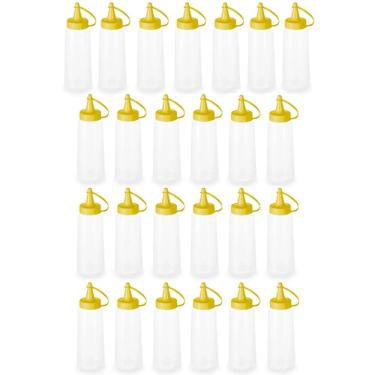 Imagem de 25 Bisnagas Molhos Mostarda Ketchup Maionese 250ml Plasvale Plástica Lanchonete